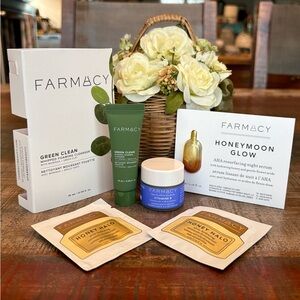 New FARMACY Sampler BUNDLE w/GREEN CLEAN Cleanser, NIACINAMIDE Night Mask & MORE
